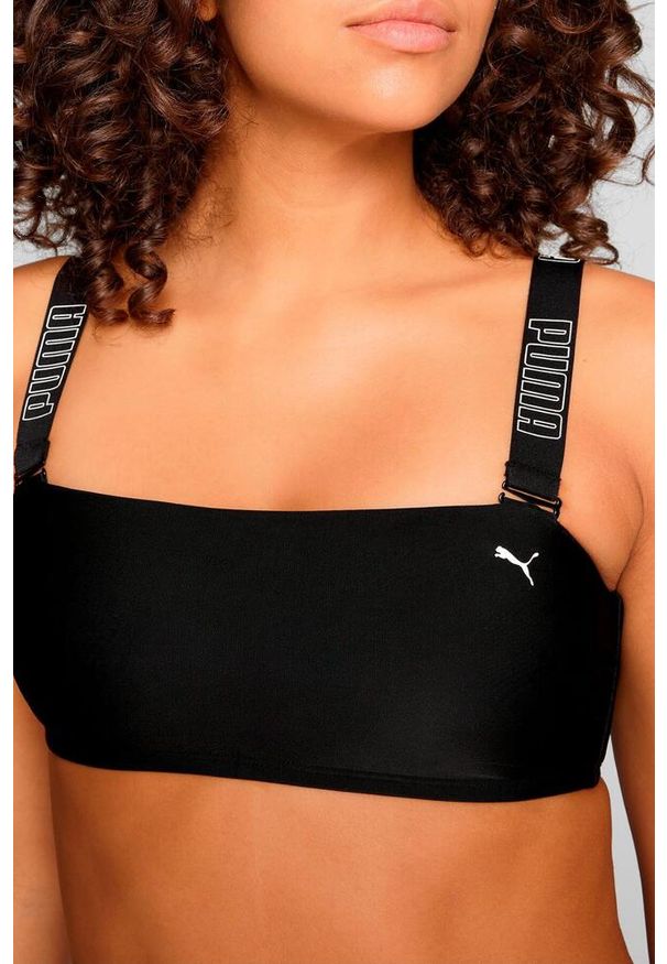 Puma - Góra od bikini Bandeau w kolorze czarnym. Kolor: czarny. Materiał: poliester