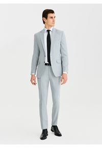 Pako Lorente - PAKO LORENTE – Szara marynarka garniturowa. Kolor: szary. Materiał: poliester, elastan, wiskoza. Wzór: gładki. Styl: młodzieżowy #5