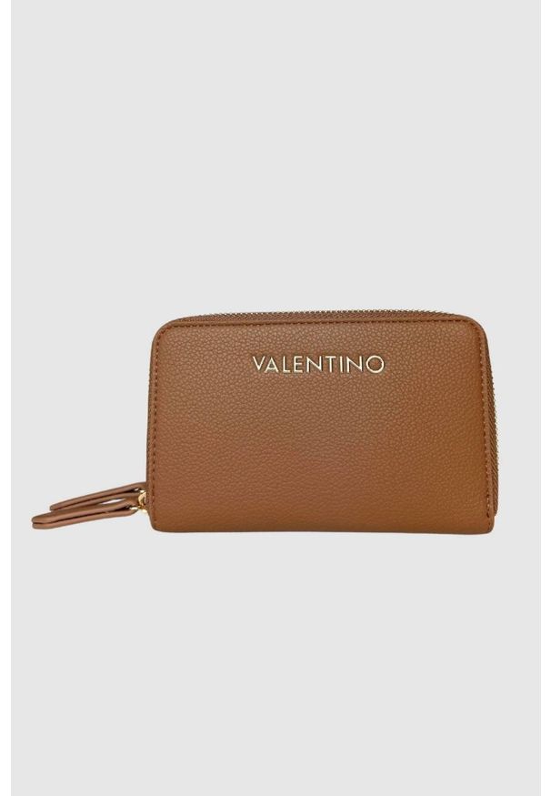 Valentino by Mario Valentino - VALENTINO Średni brązowy portfel Arcadia Zip Around Wallet. Kolor: brązowy