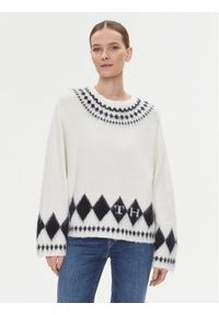 TOMMY HILFIGER - Tommy Hilfiger Sweter Fairisle WW0WW40089 Écru Oversize. Materiał: wełna, syntetyk #1