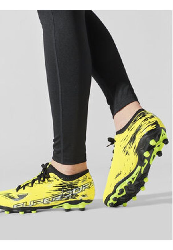 Joma Buty do piłki nożnej Supercopa 2309 SUPW2309FG Żółty. Kolor: żółty. Materiał: skóra