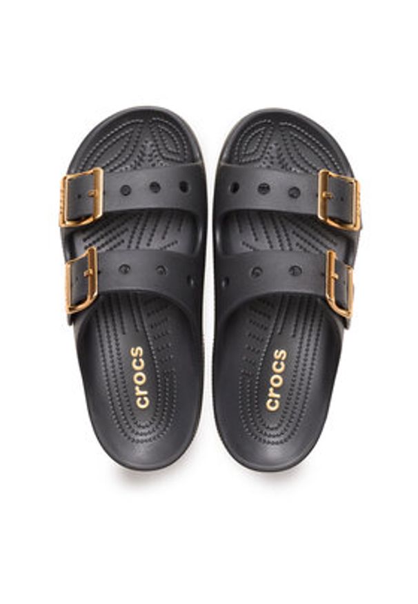 Crocs Klapki Saturday Sandal Metallic Buckle 213316 Czarny. Kolor: czarny