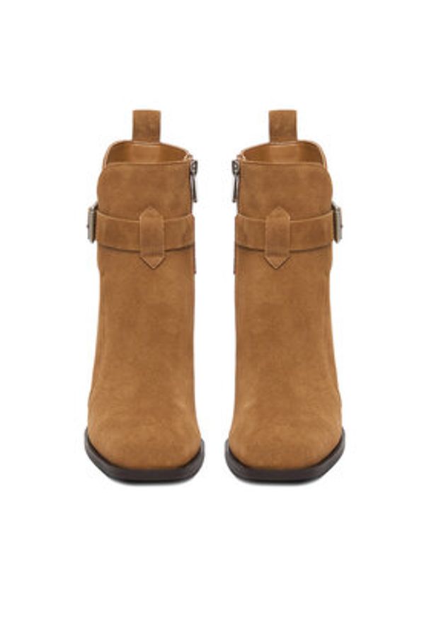 Badura Botki EO-VIV-1 Brązowy. Kolor: brązowy. Materiał: skóra, zamsz