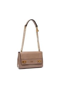 Guess Torebka Katey Croc Flap Shoulder Bag HWCB84 94190 Brązowy. Kolor: brązowy. Materiał: skórzane