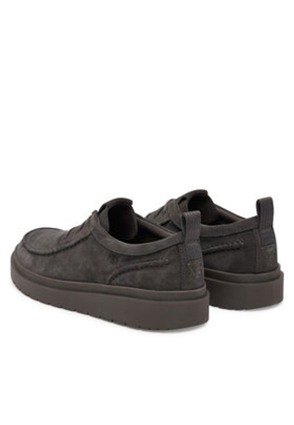 Clarks Półbuty Polden Moc 26183404 Szary. Kolor: szary. Materiał: skóra, zamsz
