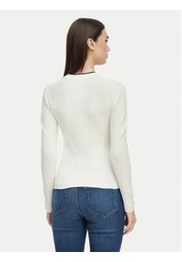 Calvin Klein Jeans Sweter LV047G309G Kremowy Regular Fit. Kolor: kremowy. Materiał: bawełna #3