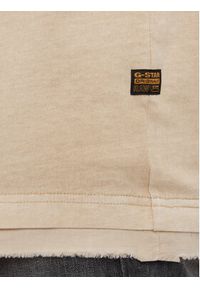 G-Star RAW - G-Star Raw T-Shirt Washed Distressed D28896-E401 Beżowy Relaxed Fit. Kolor: beżowy. Materiał: bawełna #3