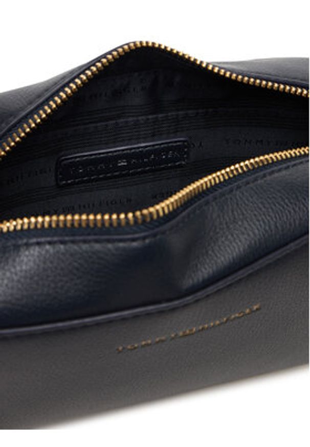 TOMMY HILFIGER - Tommy Hilfiger Torebka Th Logo Camera Bag AW0AW18115 Granatowy. Kolor: niebieski. Materiał: skórzane