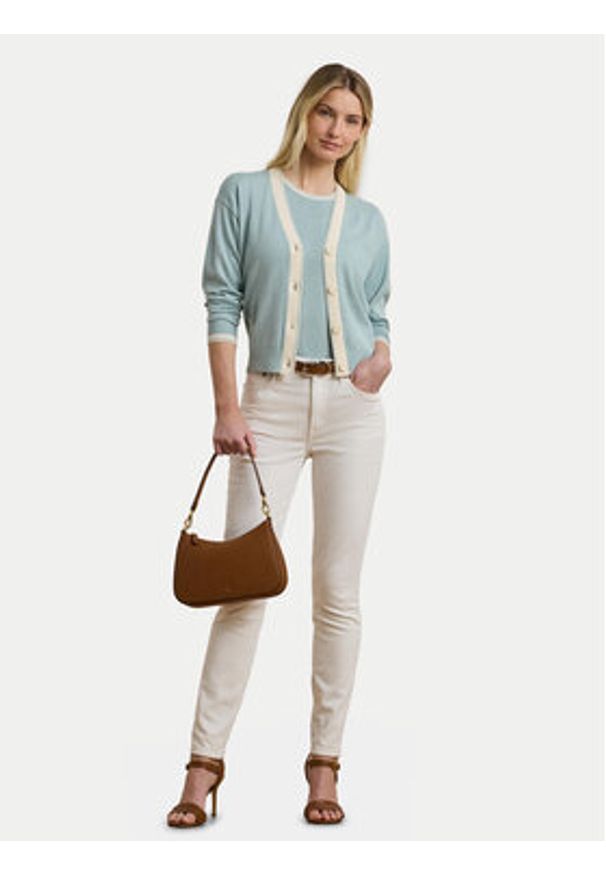 Lauren Ralph Lauren - LAUREN RALPH LAUREN Sweter 200963659002 Błękitny Relaxed Fit. Kolor: niebieski. Materiał: bawełna
