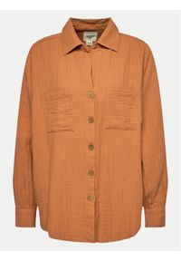Billabong Koszula Swell ABJWT00487 Brązowy Relaxed Fit. Kolor: brązowy. Materiał: bawełna