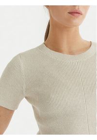 Calvin Klein Jeans Sukienka dzianinowa LV047F325G Beżowy Slim Fit. Kolor: beżowy. Materiał: bawełna #3