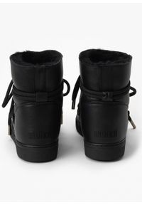 Inuikii - INUIKII FULL LEATHER Śniegowce damskie. Okazja: na co dzień, na spacer, do pracy. Kolor: czarny. Styl: casual #4