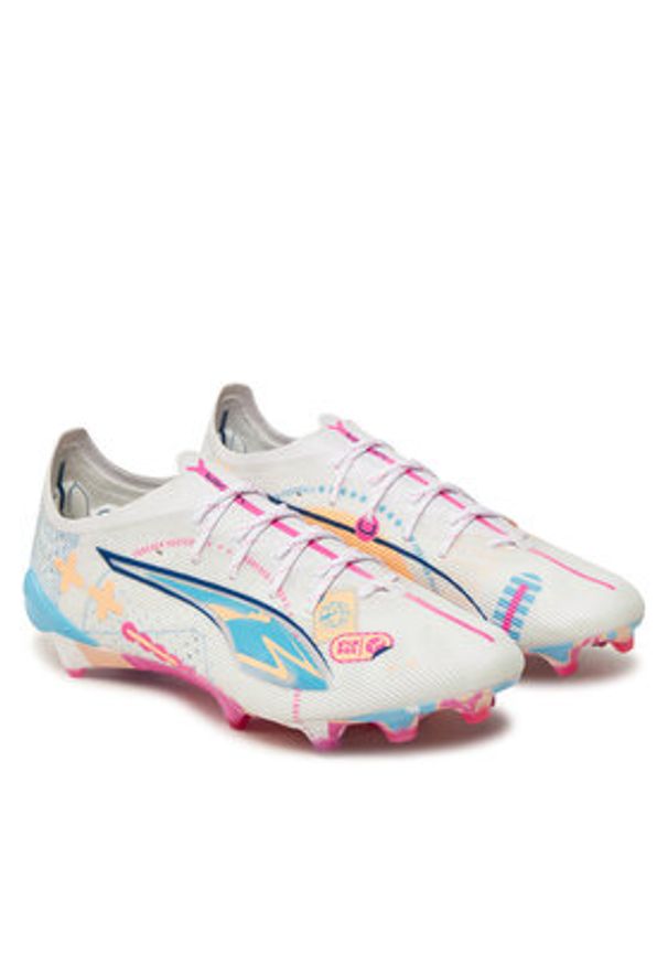 Puma Buty do piłki nożnej ULTRA 5 ULTIMATE VOL. UP FG 108063 01 Biały. Kolor: biały. Materiał: mesh, materiał