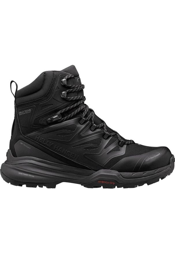 Buty trekkingowe męskie Helly Hansen Traverse Hiking Boots. Wysokość cholewki: za kostkę. Zapięcie: sznurówki. Kolor: czarny. Materiał: skóra, materiał, tkanina. Szerokość cholewki: normalna. Sport: turystyka piesza