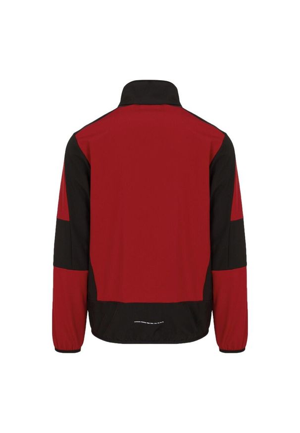 Regatta - Kurtka Unisex Dla Dorosłych EVolve 2 Layer Soft Shell. Kolor: czerwony, wielokolorowy, czarny. Materiał: elastan, poliester, materiał. Sport: turystyka piesza