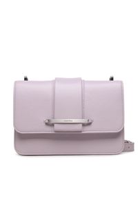 Calvin Klein Torebka Bar Hardware Shoulder Bag Md K60K610734 Fioletowy. Kolor: fioletowy. Materiał: skórzane