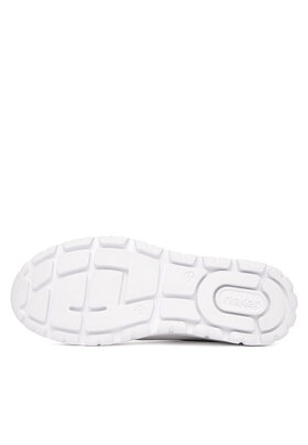 Rieker Sneakersy N1313-80 Biały. Kolor: biały. Materiał: skóra