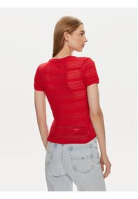 Pieces T-Shirt Agda 17148867 Czerwony Loose Fit. Kolor: czerwony. Materiał: bawełna