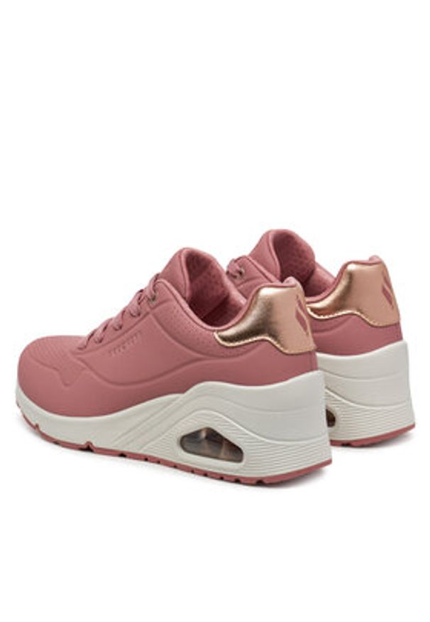 skechers - Skechers Sneakersy Uno Wedge - HI Steps 177520/ROS Różowy. Kolor: różowy. Materiał: skóra