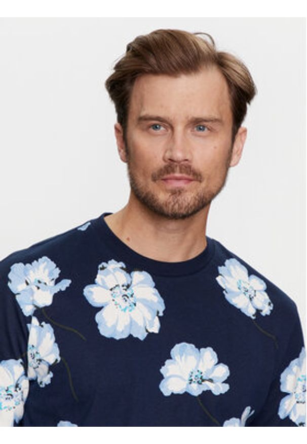 GAP - Gap T-Shirt 796255-29 Granatowy Regular Fit. Kolor: niebieski. Materiał: bawełna