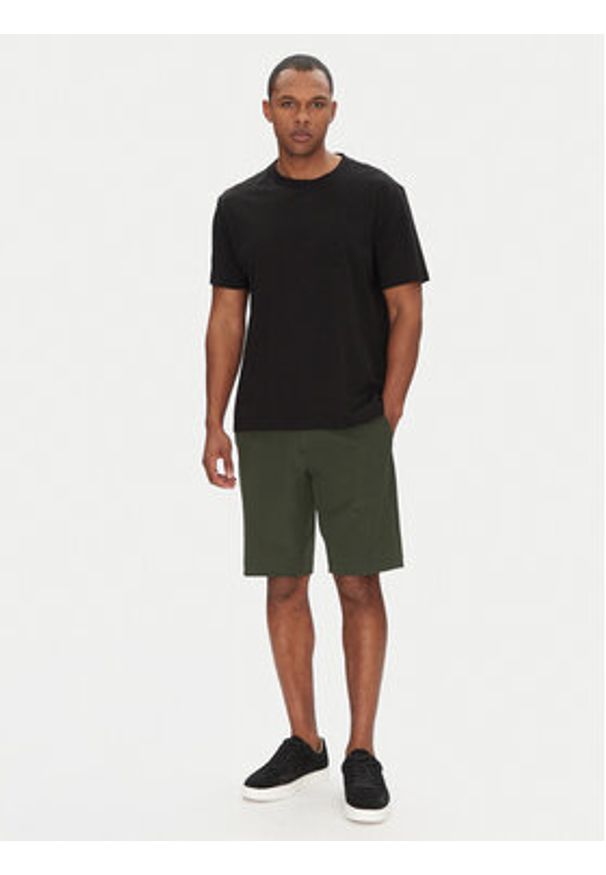 BOSS Szorty materiałowe S_Commuter_10.5 Inch 50540337 Zielony Slim Fit. Kolor: zielony. Materiał: syntetyk