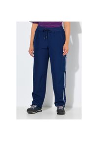 ULLA POPKEN - Damskie Funkcyjne spodnie dresowe hydrofobowy powerstretch. Kolekcja: plus size. Kolor: niebieski. Materiał: poliester, elastan, materiał. Sport: joga i pilates #1