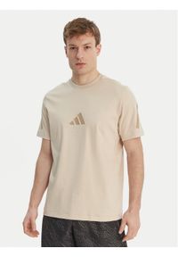 Adidas - adidas T-Shirt Z.N.E. KE4694 Beżowy Regular Fit. Kolor: beżowy. Materiał: bawełna #1