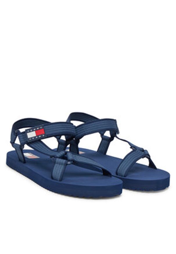 Tommy Jeans Sandały Tjm Casual Sandal EM0EM01563 Granatowy. Okazja: na co dzień. Kolor: niebieski. Materiał: materiał. Styl: casual