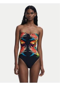 Desigual Strój kąpielowy Bahamas 25SWMK09 Czarny. Kolor: czarny. Materiał: syntetyk