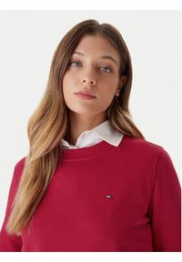 Tommy Jeans Bluza Flag DW0DW19959 Różowy Regular Fit. Kolor: różowy. Materiał: bawełna #2