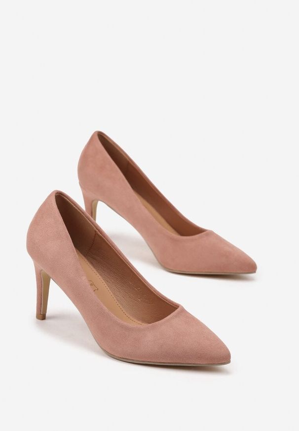 Born2be - Różowe Szpilki Vices ze Skórzaną Wkładką Cleliae. Okazja: na spotkanie biznesowe. Kolor: różowy. Materiał: skóra. Obcas: na szpilce. Styl: klasyczny, biznesowy, elegancki. Wysokość obcasa: średni