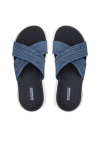 skechers - Skechers Klapki Go Walk Flex Sandal-Impressed 141420/NVY Granatowy. Kolor: niebieski #6
