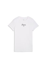 Puma - Damska koszulka Essentials Script PUMA. Kolor: biały #1