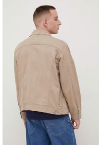 Levi's® - Levi's kurtka męska kolor beżowy przejściowa. Okazja: na spotkanie biznesowe, na co dzień. Kolor: beżowy. Materiał: tkanina. Wzór: gładki. Styl: biznesowy, casual #2