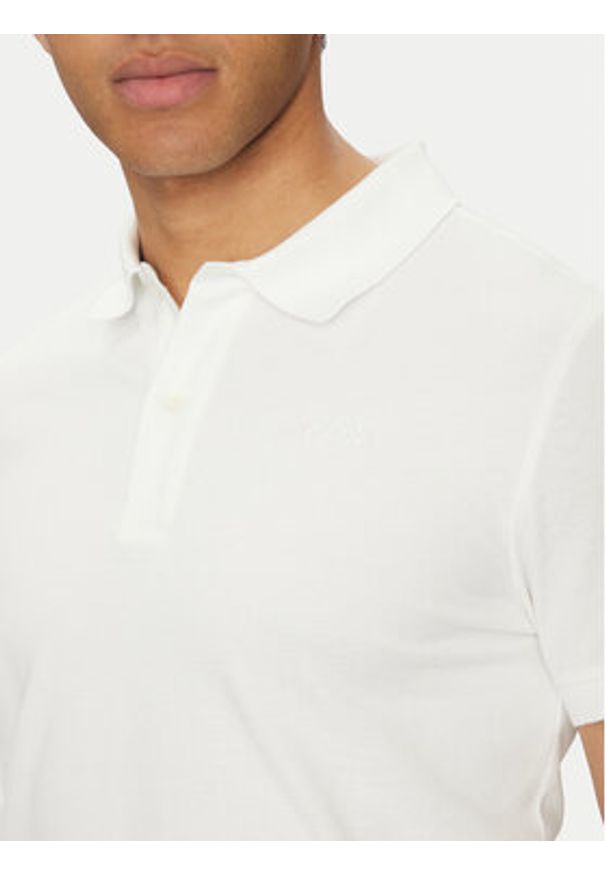 Geox Polo M5511B T3240 F2128 Biały Regular Fit. Typ kołnierza: polo. Kolor: biały. Materiał: bawełna