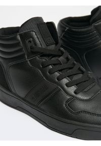 Big-Star - Sneakersy męskie czarne KK174135 906. Okazja: na co dzień. Kolor: czarny. Materiał: syntetyk, skóra, jeans. Szerokość cholewki: normalna. Sport: turystyka piesza #2