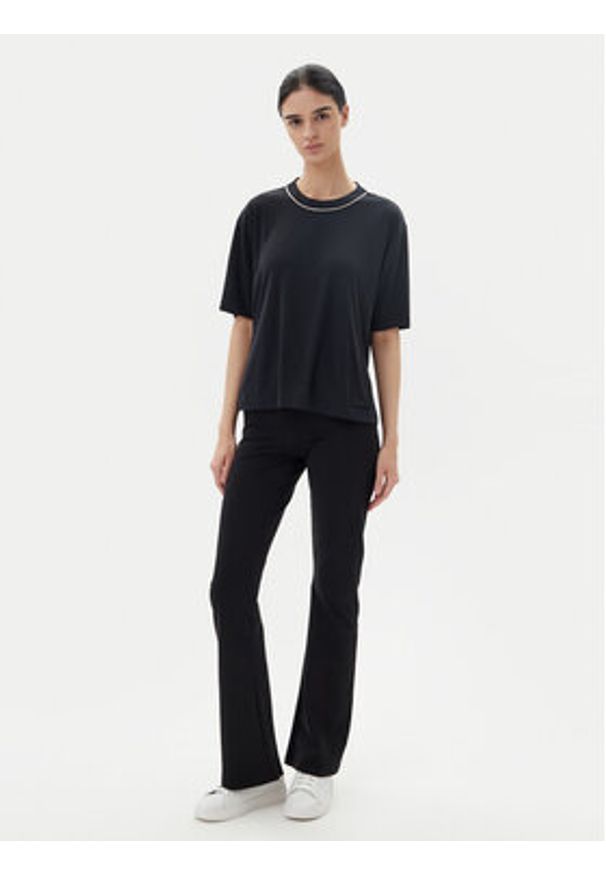 EA7 Emporio Armani T-Shirt 7W000340 AF12956 UC001 Czarny Oversize. Kolor: czarny