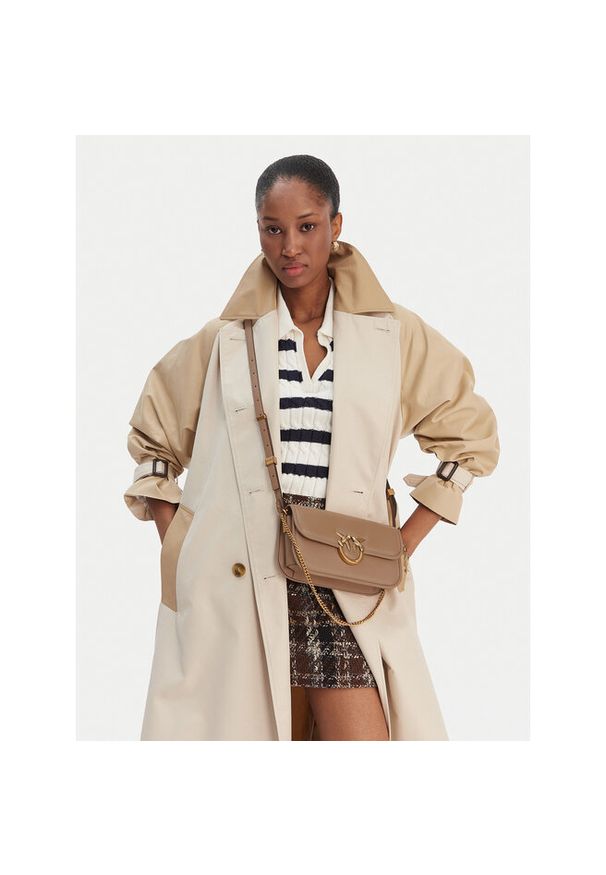 Pinko - Torebka PINKO. Kolor: brązowy