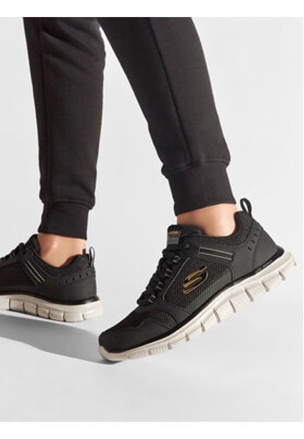 skechers - Skechers Sneakersy Knockhill 232001/BKGD Czarny. Kolor: czarny. Materiał: materiał