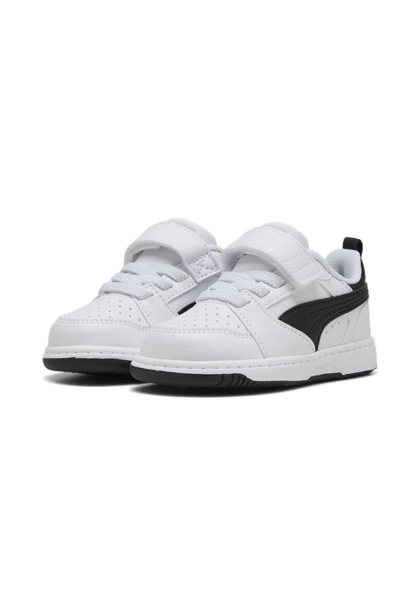 Puma - Sneakersy PUMA Rebound V6 Lo dla małych dzieci PUMA White Black transparent. Kolor: czarny, biały, wielokolorowy. Szerokość cholewki: normalna. Sport: turystyka piesza, koszykówka