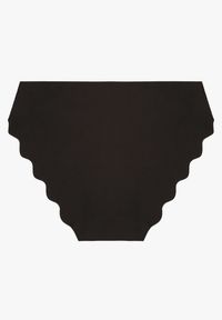 Renee - Czarne Majtki Typu Figi o Bezszwowym Wykończeniu Siladeia. Kolekcja: plus size. Kolor: czarny. Materiał: jeans