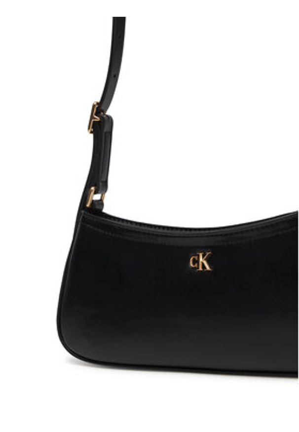 Calvin Klein Torebka Ck Small Shoulder Bag LV04F3170G Czarny. Kolor: czarny. Materiał: skórzane