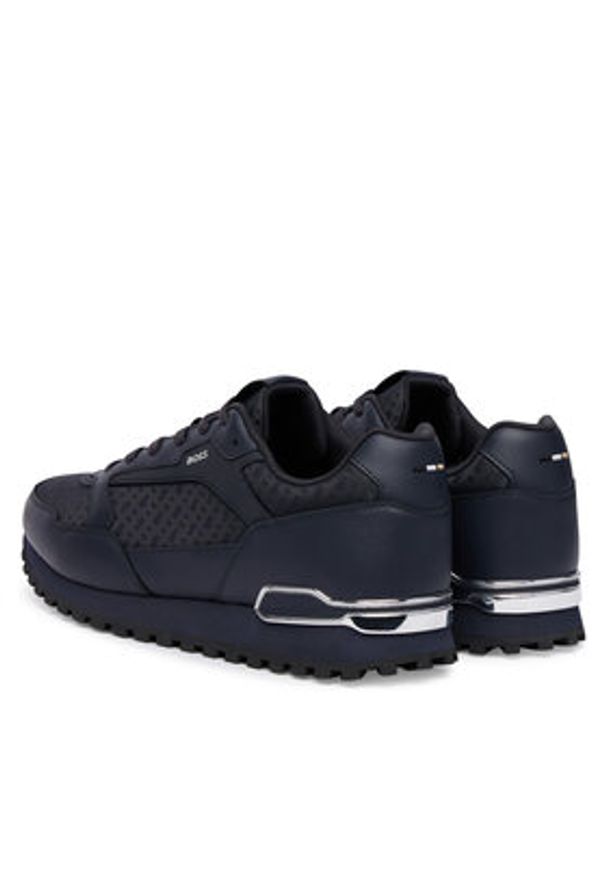 BOSS Sneakersy Parkour-L 50568574 Granatowy. Kolor: niebieski. Materiał: skóra