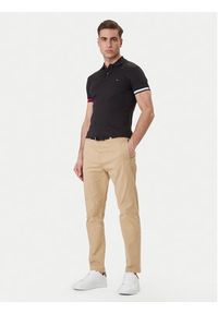 TOMMY HILFIGER - Tommy Hilfiger Polo MW0MW42743 Czarny Slim Fit. Typ kołnierza: polo. Kolor: czarny. Materiał: bawełna #5