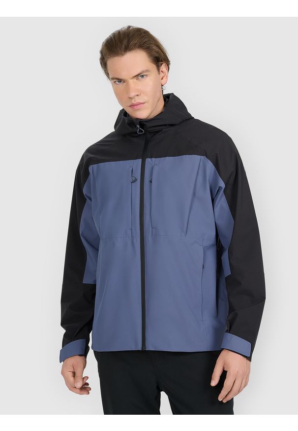 4f - 4F Kurtka trekkingowa membrana 10000 męska - granatowa XXL. Kolor: niebieski. Technologia: Primaloft. Sport: wspinaczka, turystyka piesza