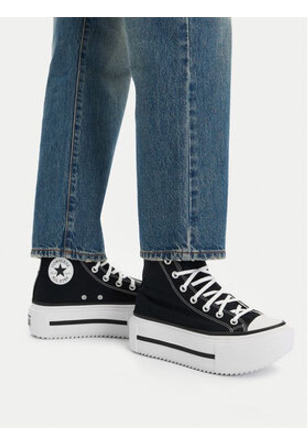 Converse Trampki Chuck Taylor All Star Lift Double Stack A12975C Czarny. Kolor: czarny. Materiał: materiał