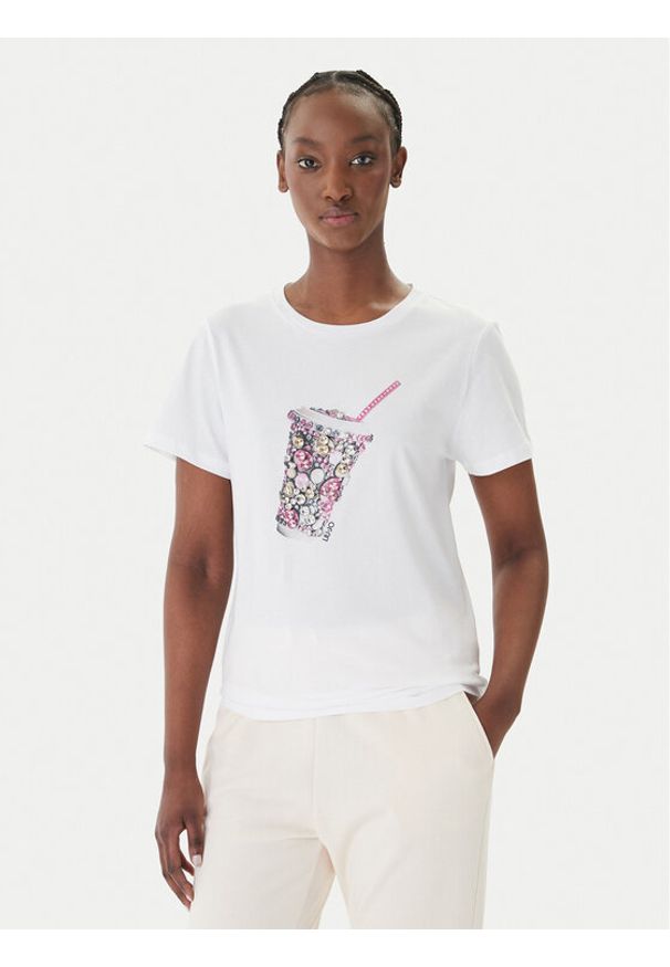 Liu Jo T-Shirt WA6237 JS923 Biały Regular Fit. Kolor: biały. Materiał: bawełna