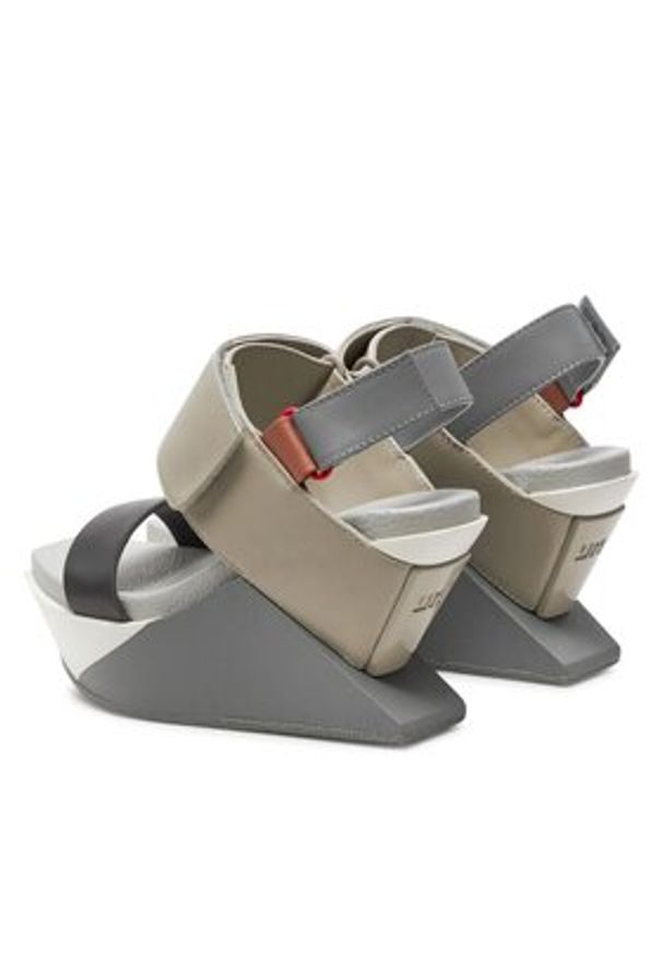 United Nude Sandały Delta Wedge Sandal 1041381616 Beżowy. Kolor: beżowy. Materiał: skóra