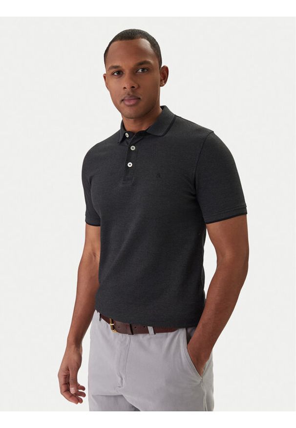 Jack & Jones Polo Paulos 12136668 Czarny Slim Fit. Typ kołnierza: polo. Kolor: czarny. Materiał: bawełna