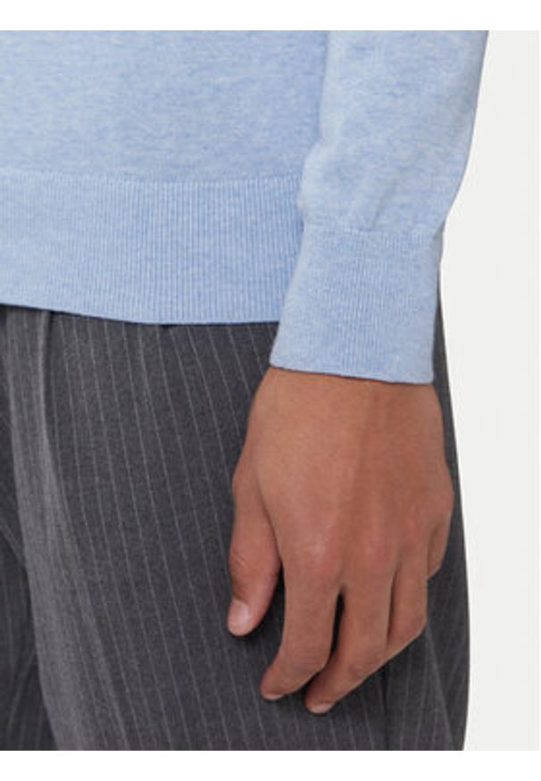 TOMMY HILFIGER - Tommy Hilfiger Sweter MW0MW28046 Błękitny Regular Fit. Kolor: niebieski. Materiał: bawełna
